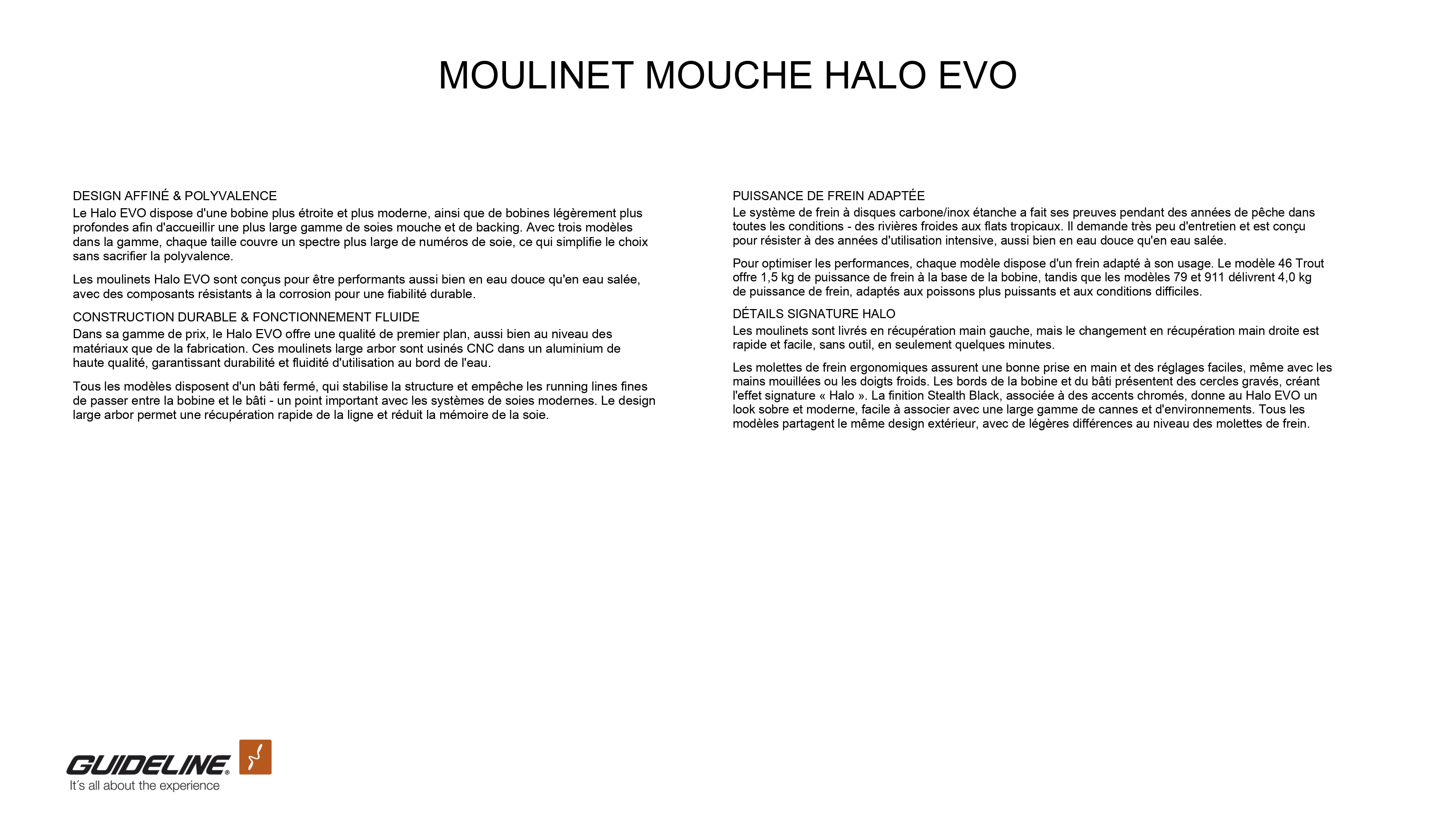 Halo EVO Reel - Guideline - 3 Sizes