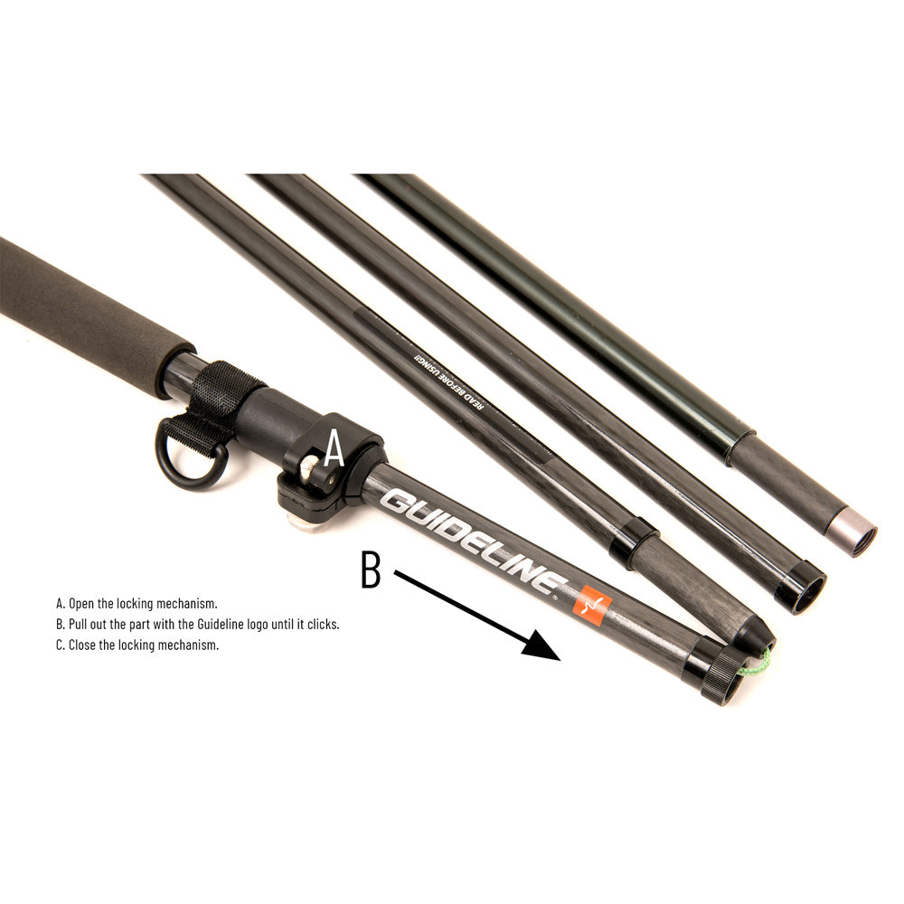 Foldable Carbon Wading Staff - Guideline - Lightweight & Durable
