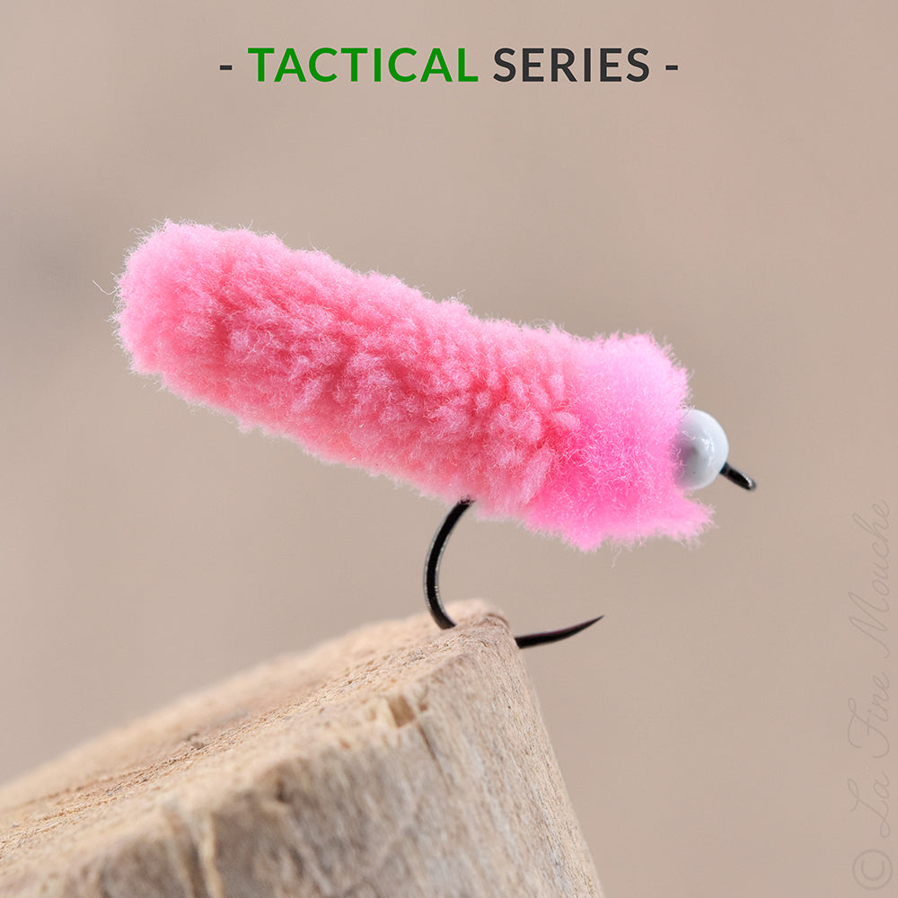 "Mop Fly" Reservoir Fly - Pink / White Bead