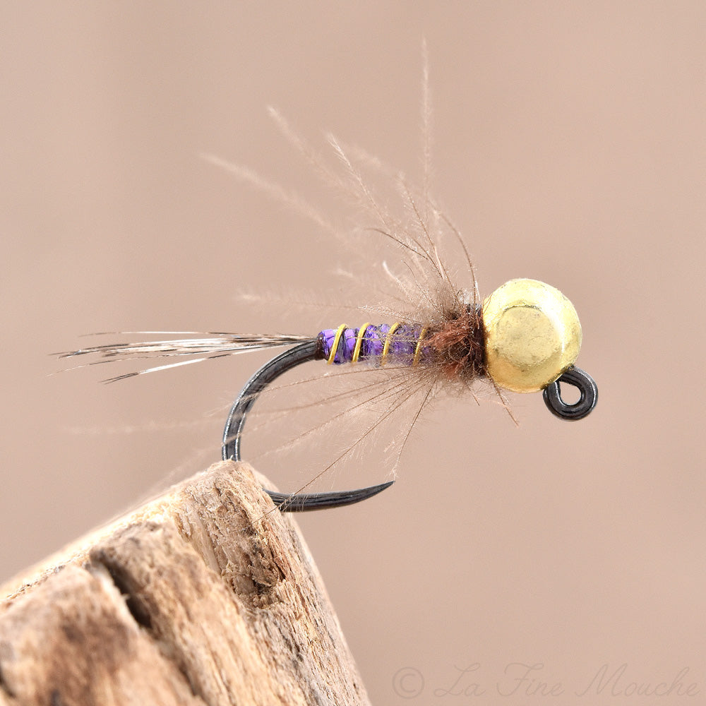 Nymphe Jig Golden Purple - Bille OR en tungstène