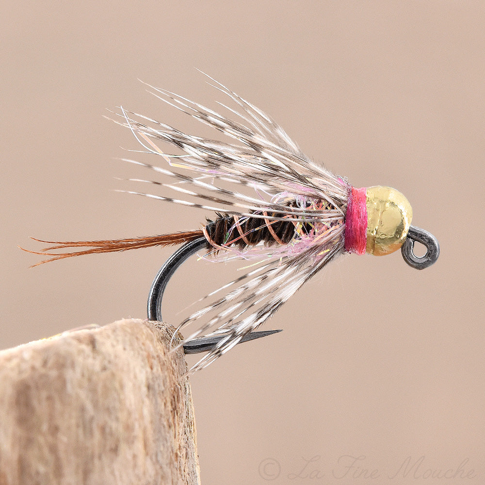 Nymphe Jig Partridge Pheasant Tail Red Tag - Bille OR en tungstène