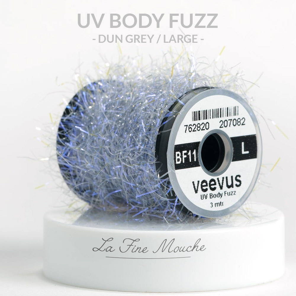 Chenille Veevus UV Body Fuzz LARGE DUN GREY