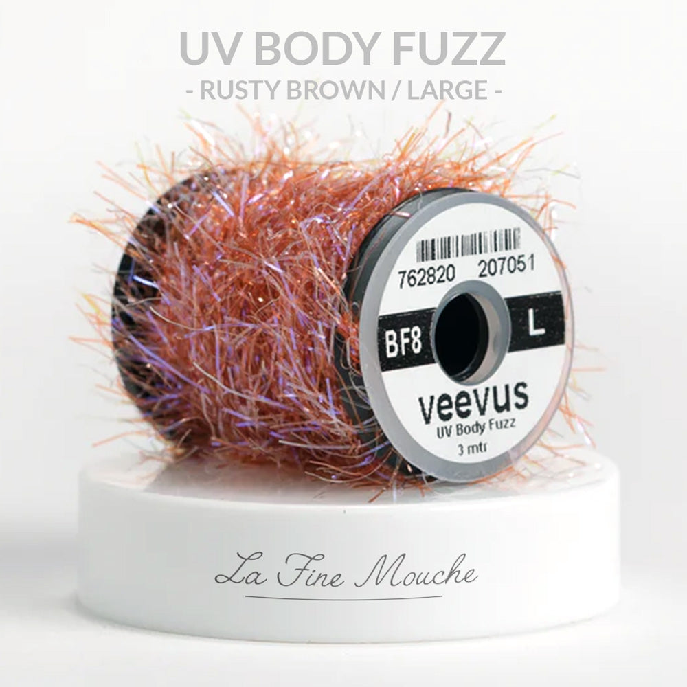 Chenille Veevus UV Body Fuzz LARGE Rusty Brown