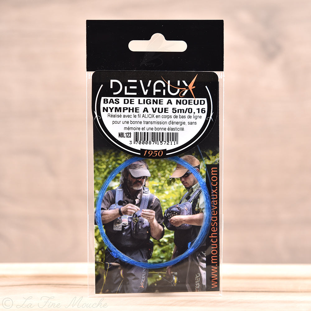 Bas de Ligne Aliox à Nœuds 5m - Nymphe à Vue - Devaux