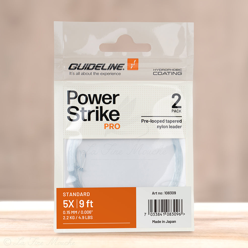 Bas de ligne Conique Power Strike Pro STANDARD Guideline Pêche à la mouche en sèche