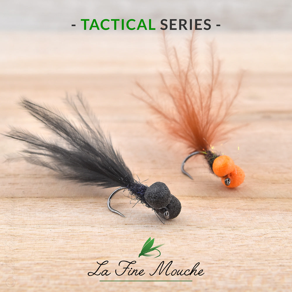 Light Brown Marabou Booby - TACTICAL SERIES - Orange Eyes