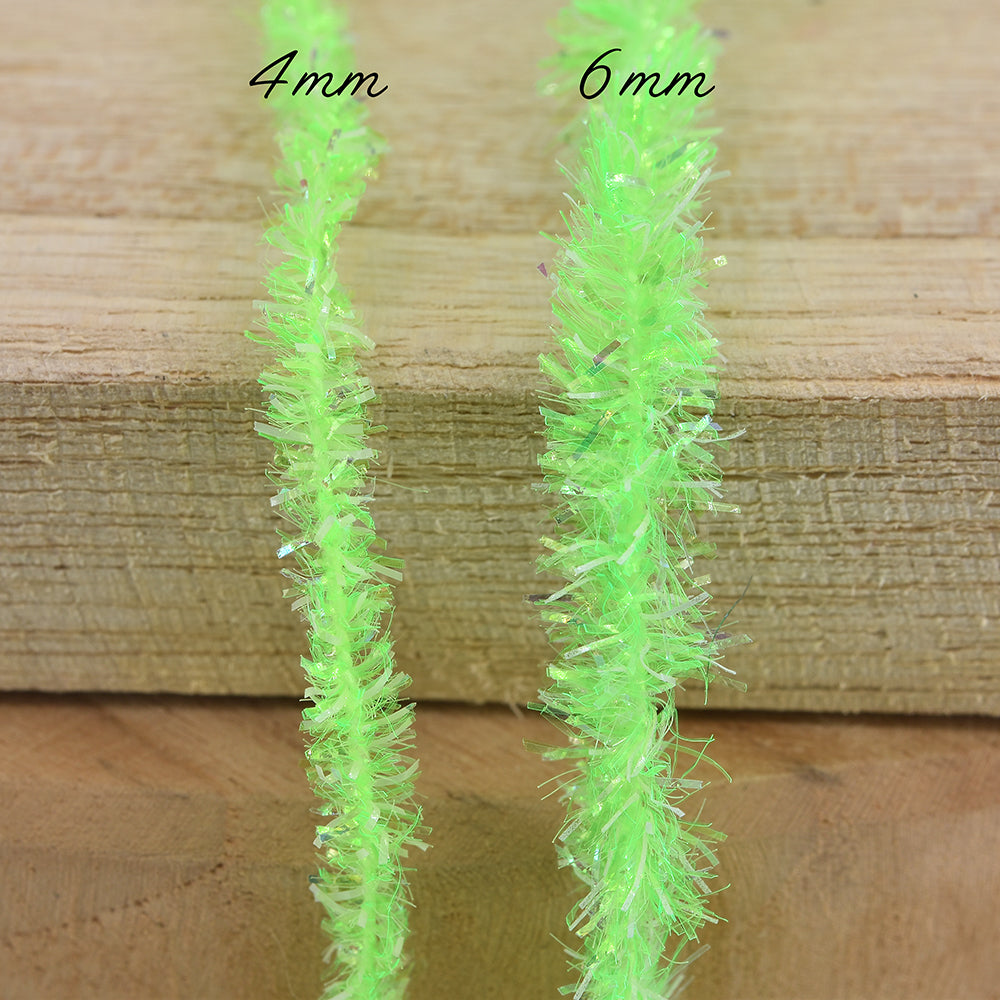 Phosphoreszierende Chenille - 6mm und 4mm - 9 Farben