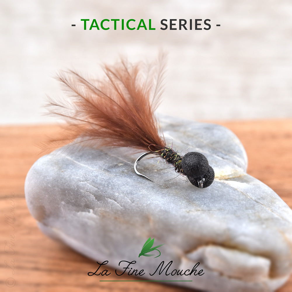 Brown Marabou Booby - TACTICAL SERIES - Black Eyes