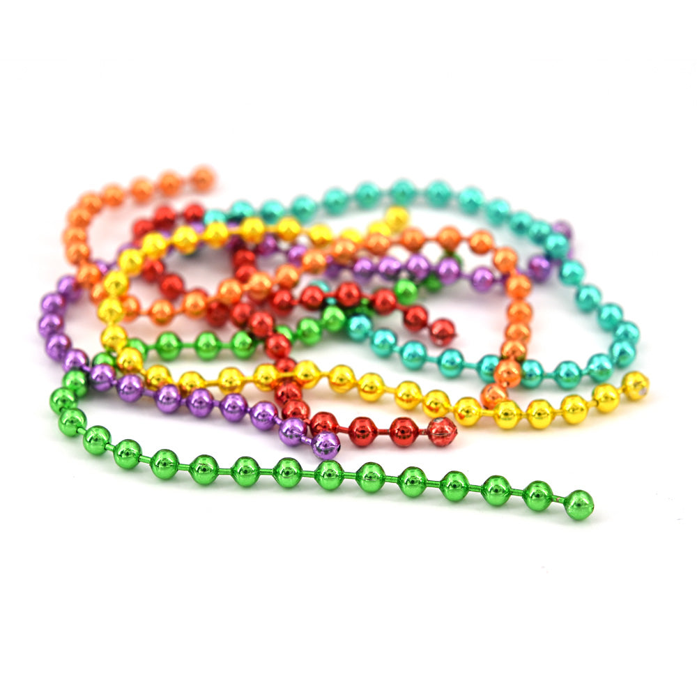 Chaînette de billes métalliques pour le montage de mouches streamer