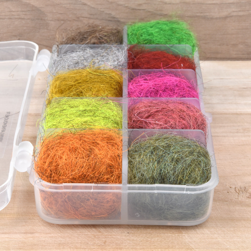 Boîte distributrice de Dubbing Naturel "Pro Nymphe" - 10 Couleurs