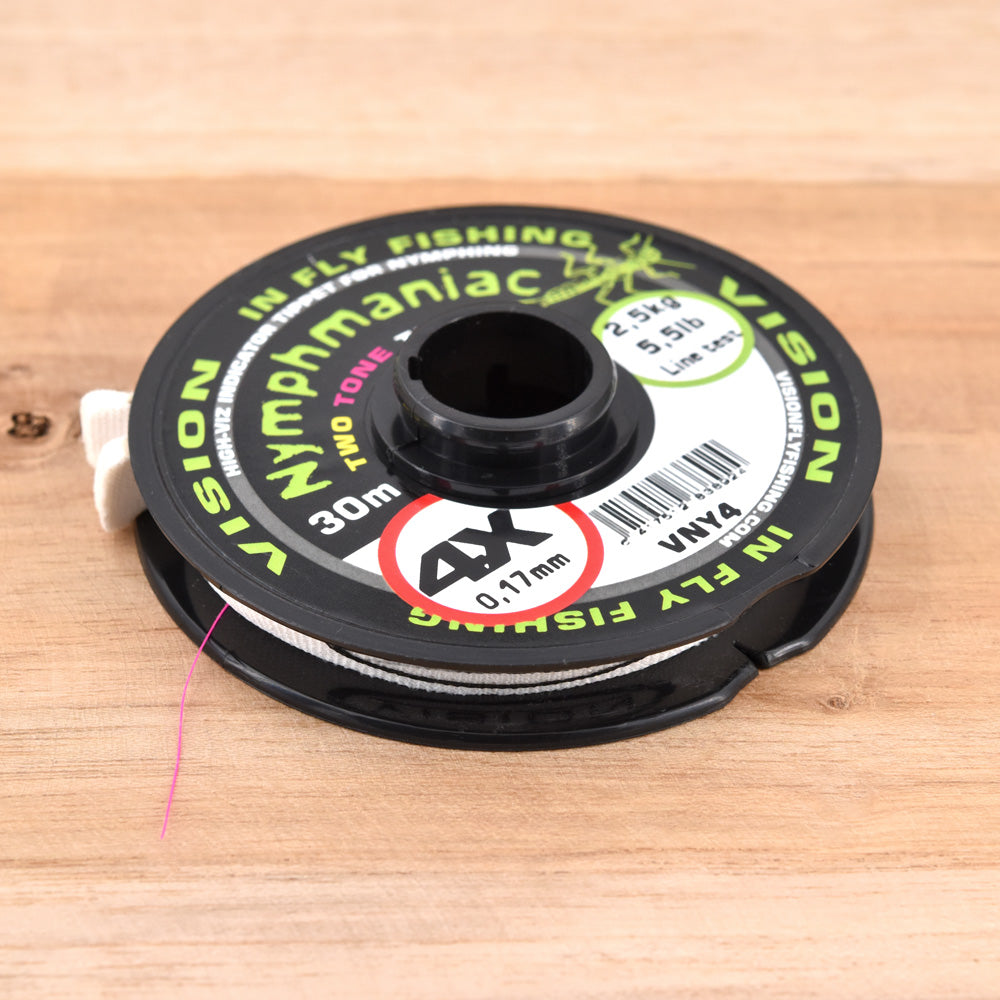 VISION Nymphmaniac Two Tone Tippet Indicator Line - 30 Meters