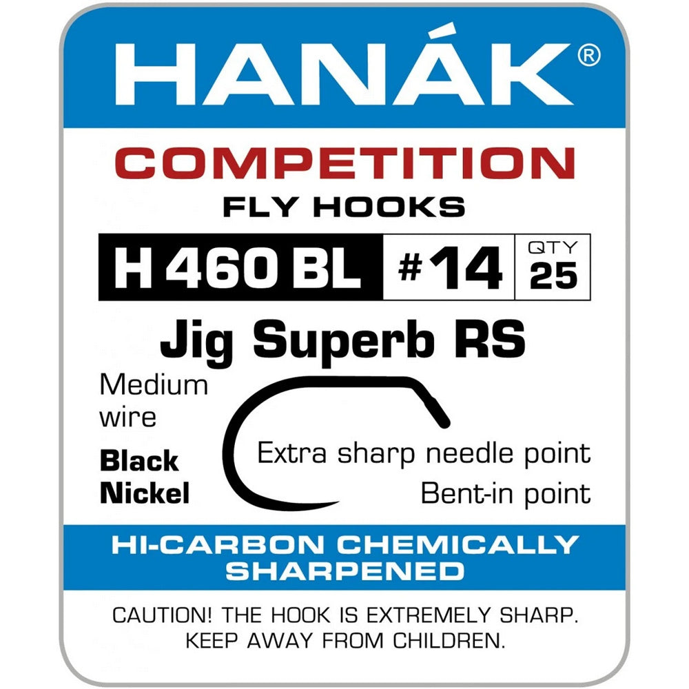 Hameçons H 460 BL "Jig Superb RS" - HANÁK x25 - Nymphe Jig
