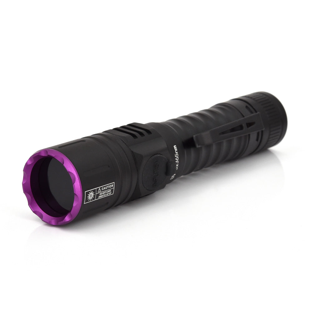 UV Flashlight 3x 365nm / 15 Watts - powerful and USB rechargeable