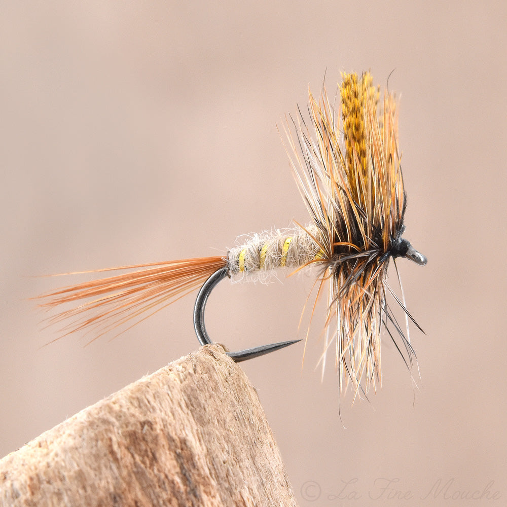 Mouche Sèche March Brown Cerclage Or