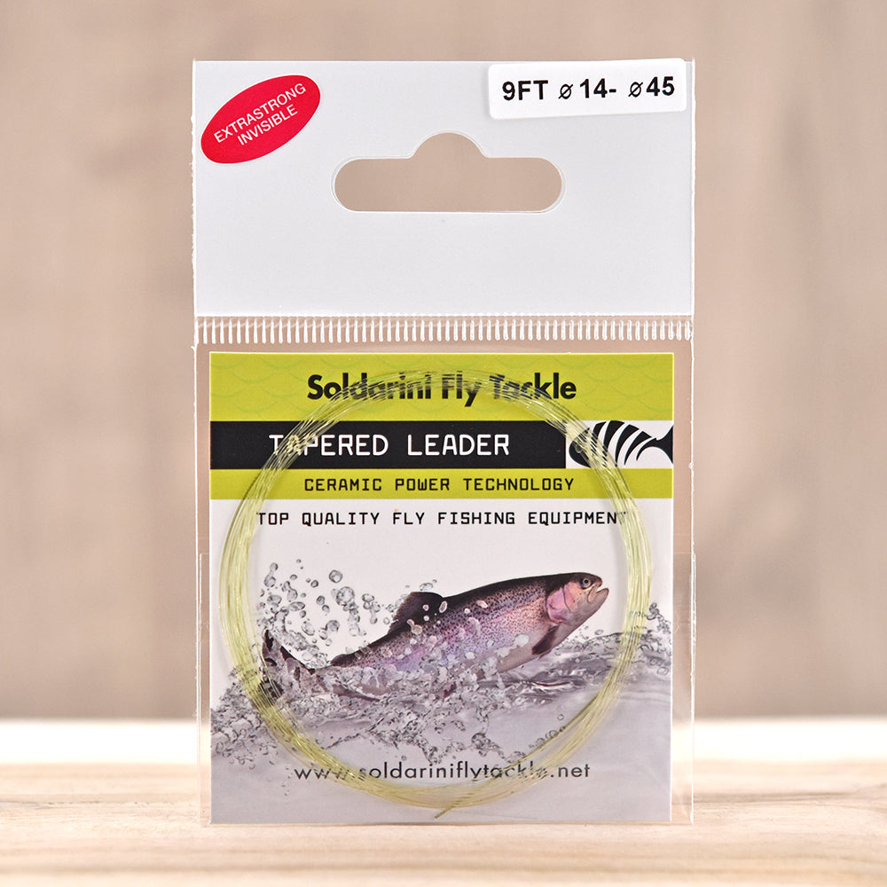 Tapered Leader Light Olive de Soldarini Bas de ligne Pêche à la mouche