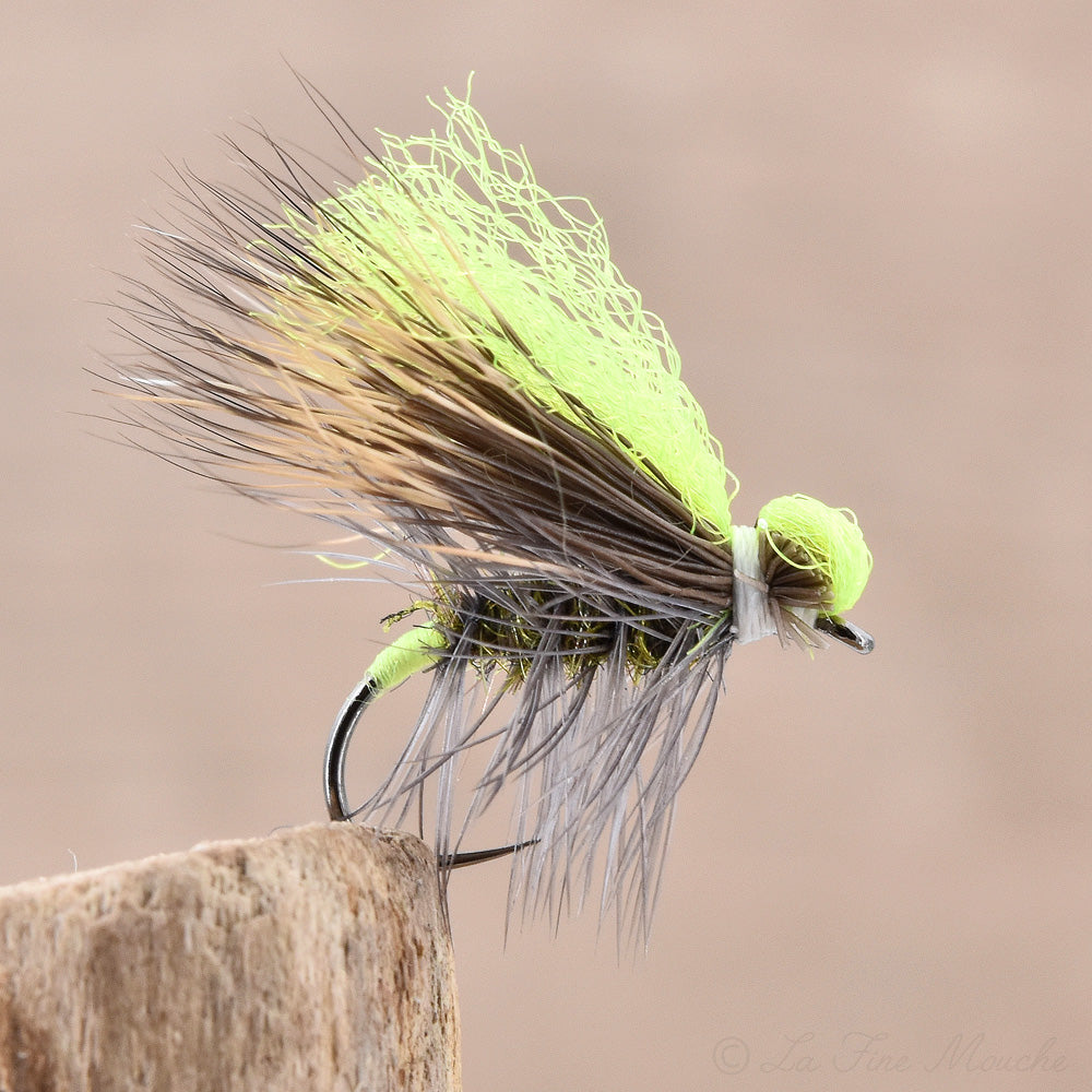 Dry Fly - Sedge Deer Hair - Chartreuse High Vision