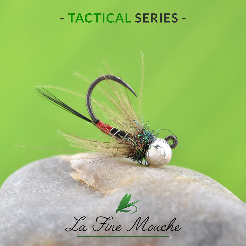 Ninfa Jig Fagiano CDC Tag Rosso - TACTICAL SERIES - Pallina Argento