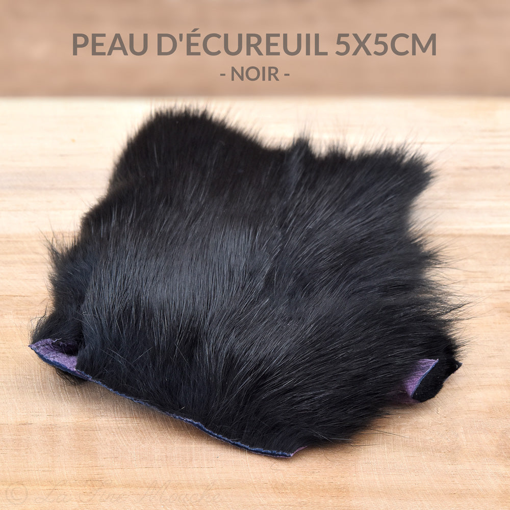 Peau d'Écureuil Gris teintée - 7 couleurs - 5x5cm