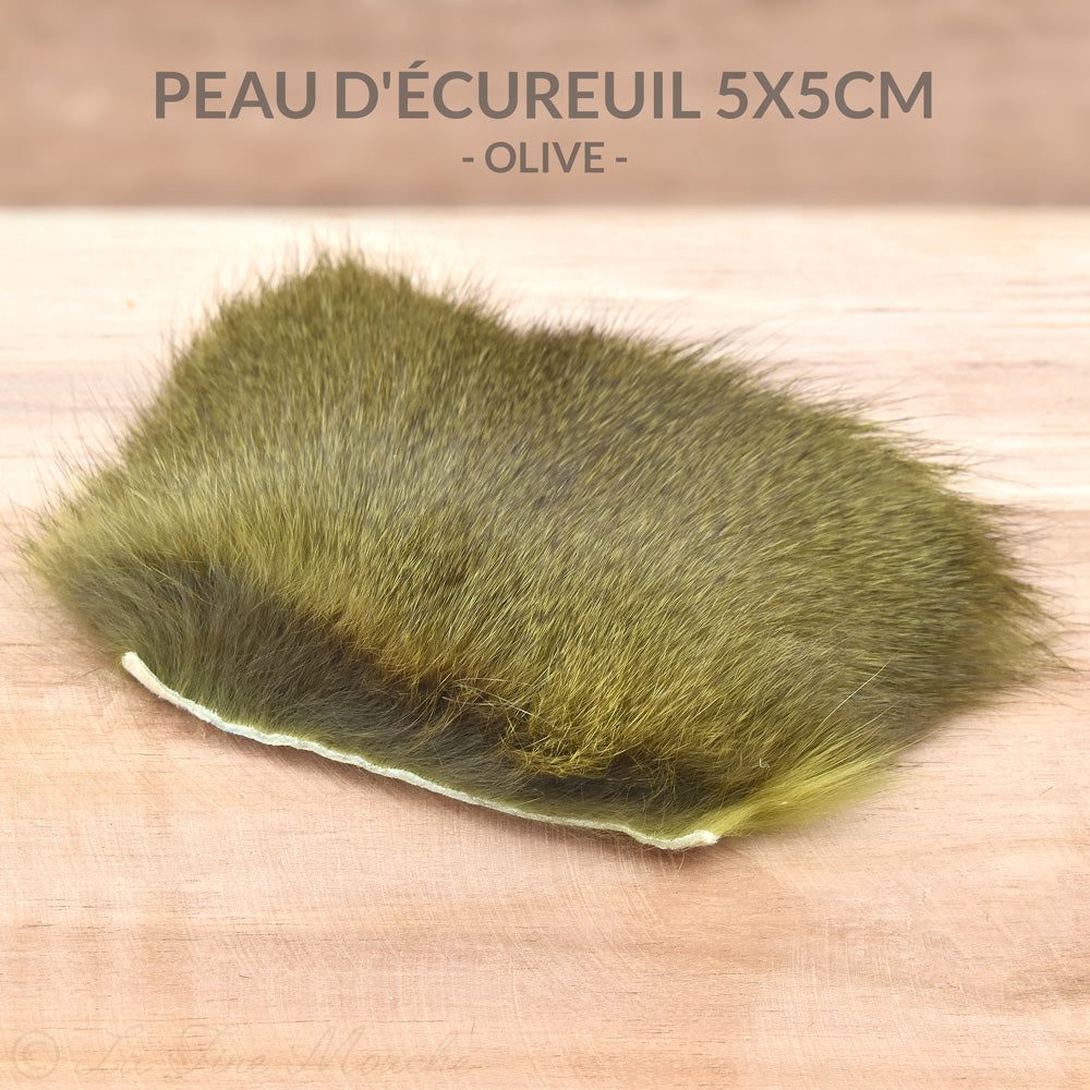 Peau d'Écureuil Gris teintée - 7 couleurs - 5x5cm