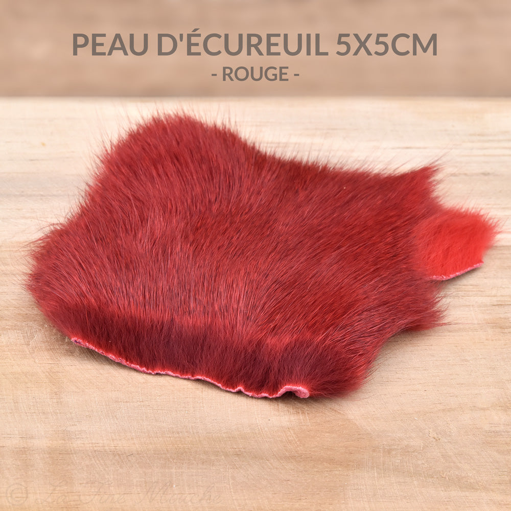 Peau d'Écureuil Gris teintée - 7 couleurs - 5x5cm