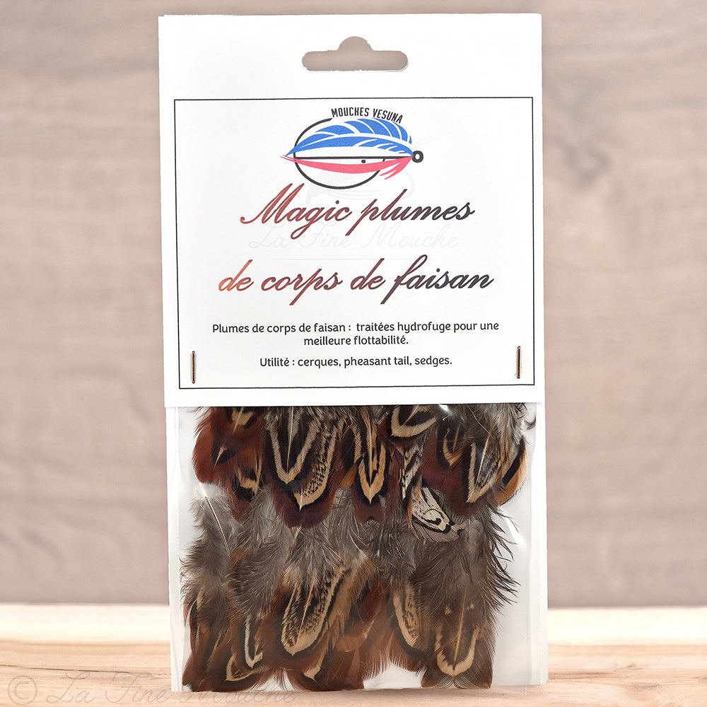 Magic Plumes de Corps de Faisan - Traitées Hydrofuge