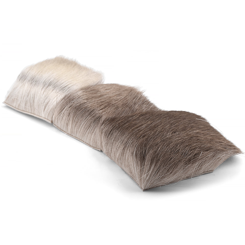 Poils Naturels de Caribou sur Peau 7x7 cm - Premium