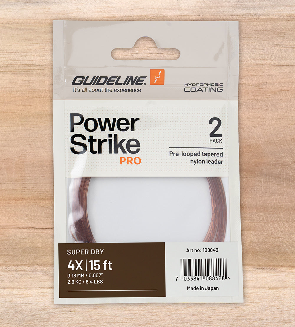Tapered Nylon Leader "Power Strike Pro - SUPER DRY" - Guideline