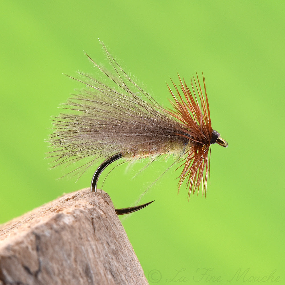 Trockenfliege - Sedge CDC-Flügel - Körper Tan