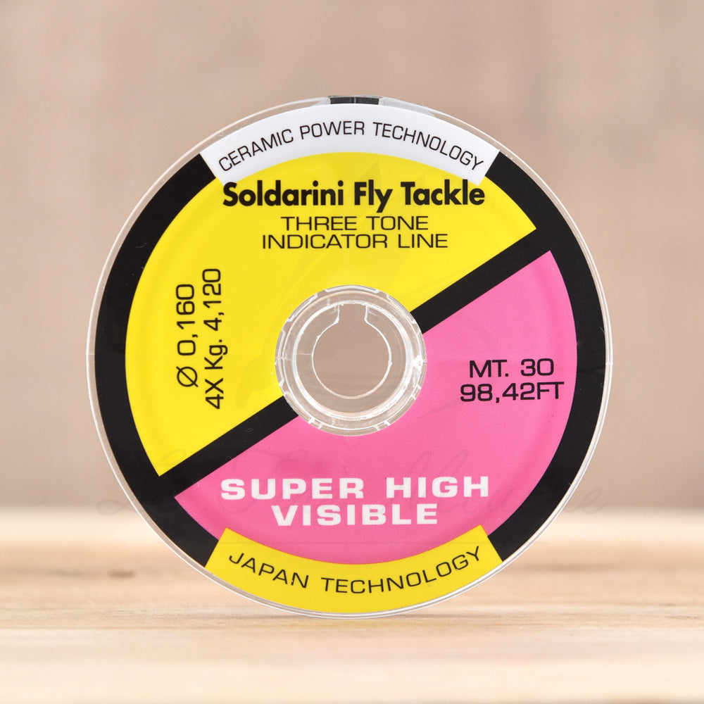 Fil nylon Three Tones Indicator Line de Soldarini 3 couleurs nymphe au fil