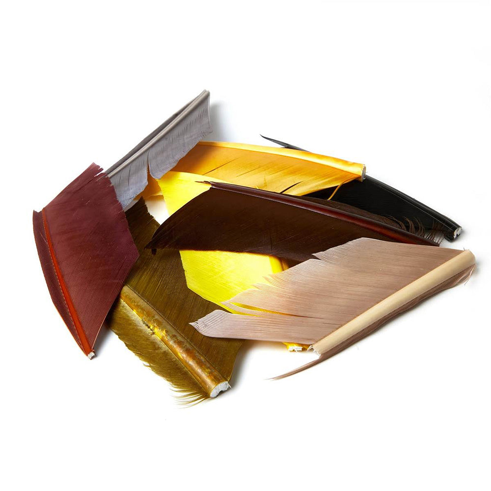 Plumes De Substitut De Condor – Jaune Olive, Teinture Naturelle, Origine France, Pour Montage De Mouches
