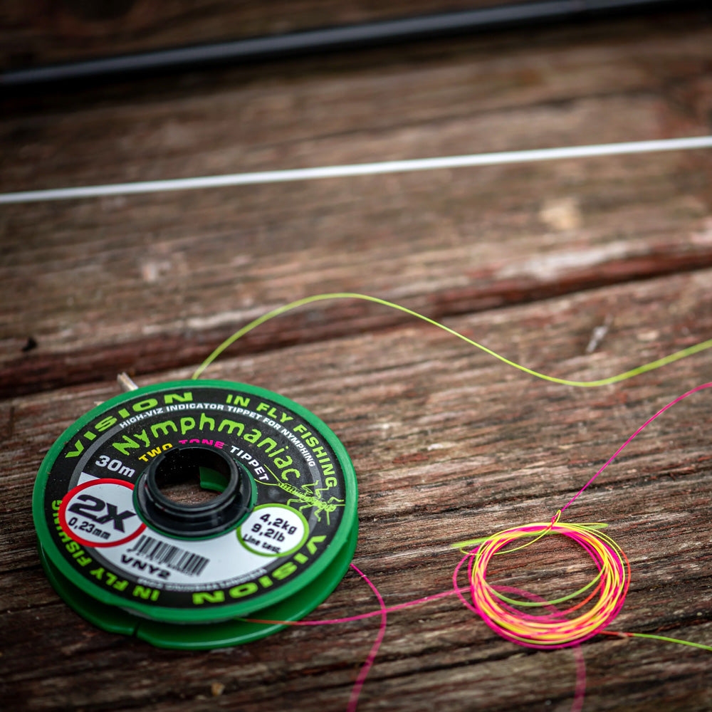 VISION Nymphmaniac Two Tone Tippet Indicator Line - 30 Meters