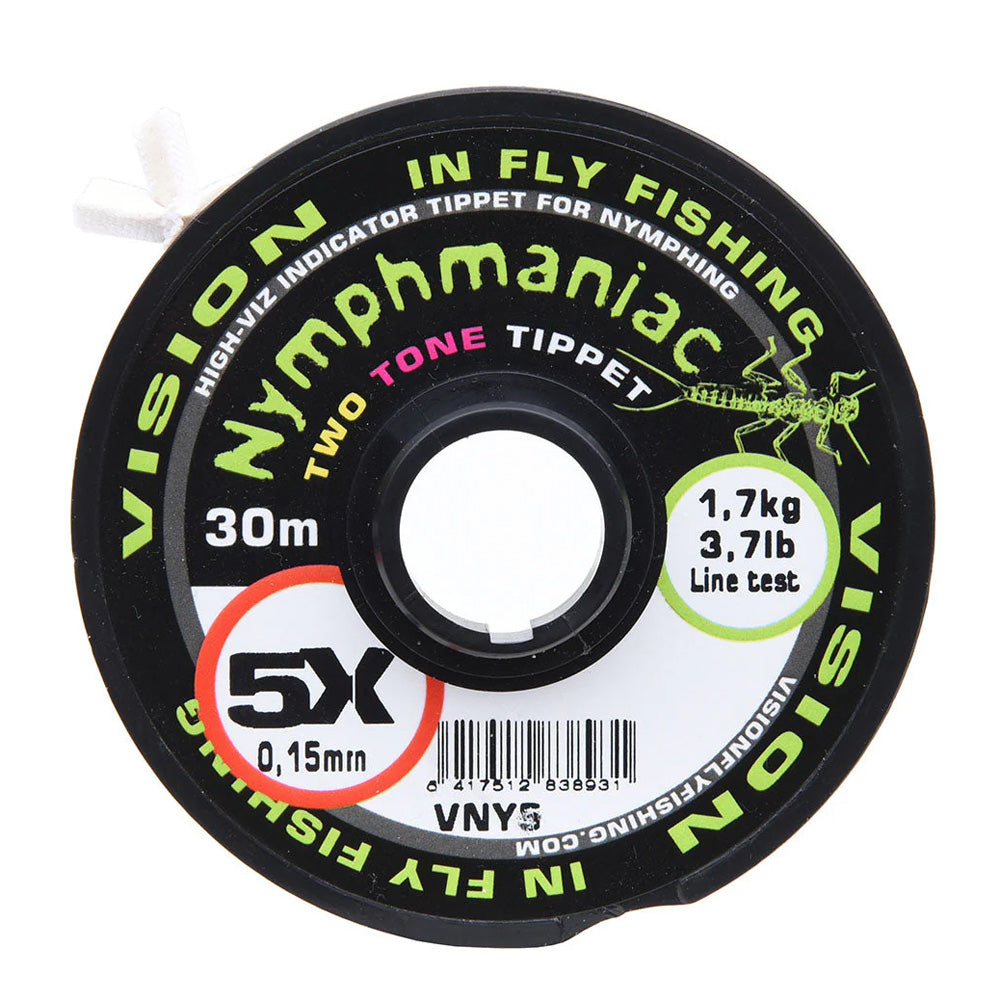 VISION Nymphmaniac Two Tone Tippet Indicator Line - 30 Meters
