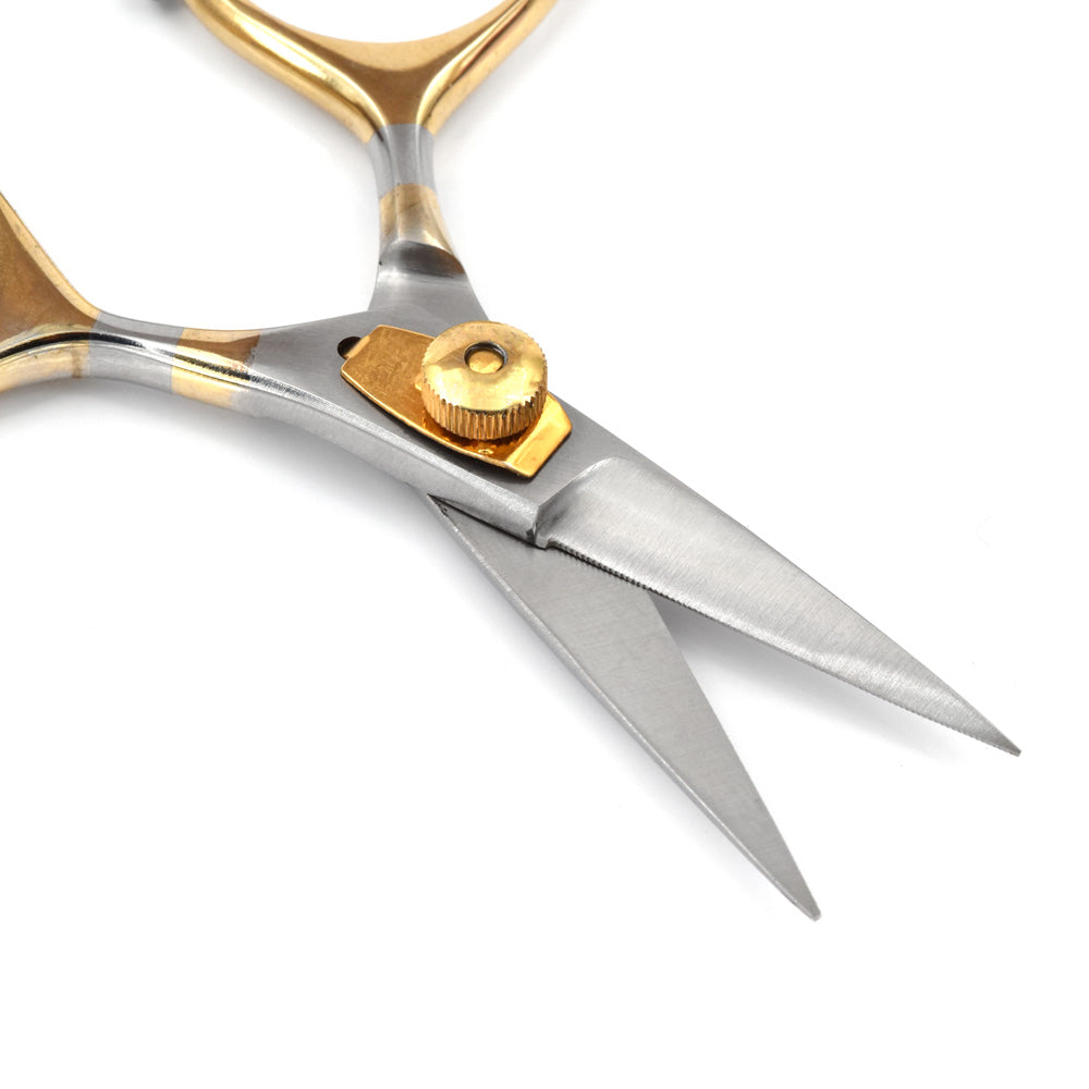 Scissors with Adjustable Tension and Micro-Serrated Blades