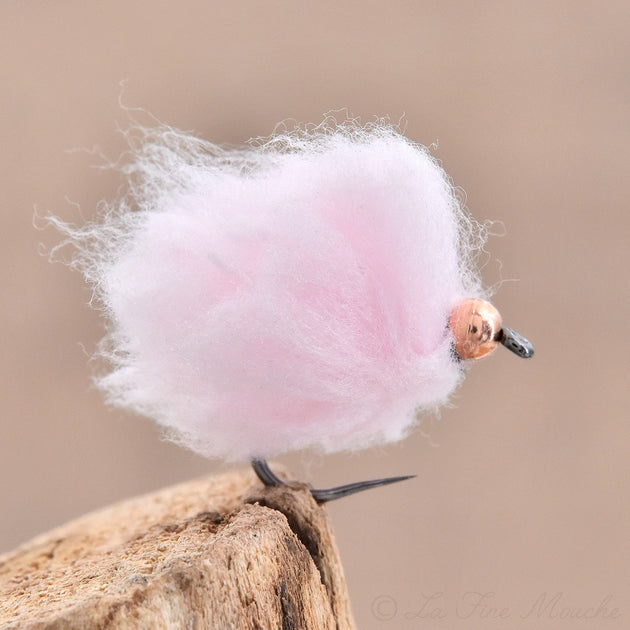 Light Pink Eggstasy Fly “Candy Floss” on Hanák H270BL Hook