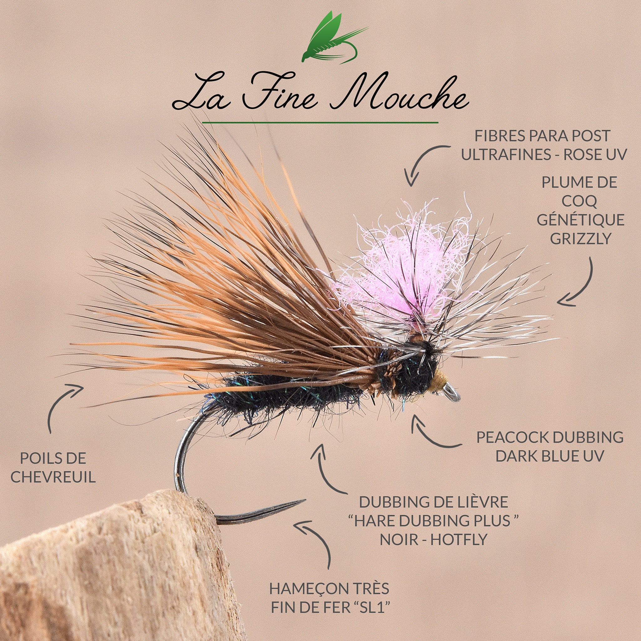 Hameçons SL1 - Sèche - Très fin de Fer - 25pcs