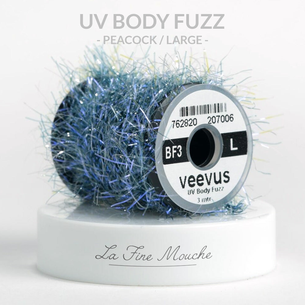 Chenille Veevus UV Body Fuzz LARGE PEACOCK
