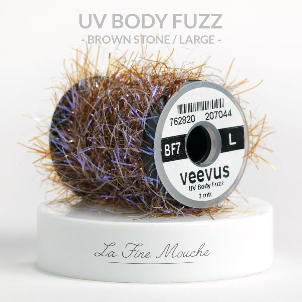 Chenille Veevus UV Body Fuzz LARGE Brown Stone