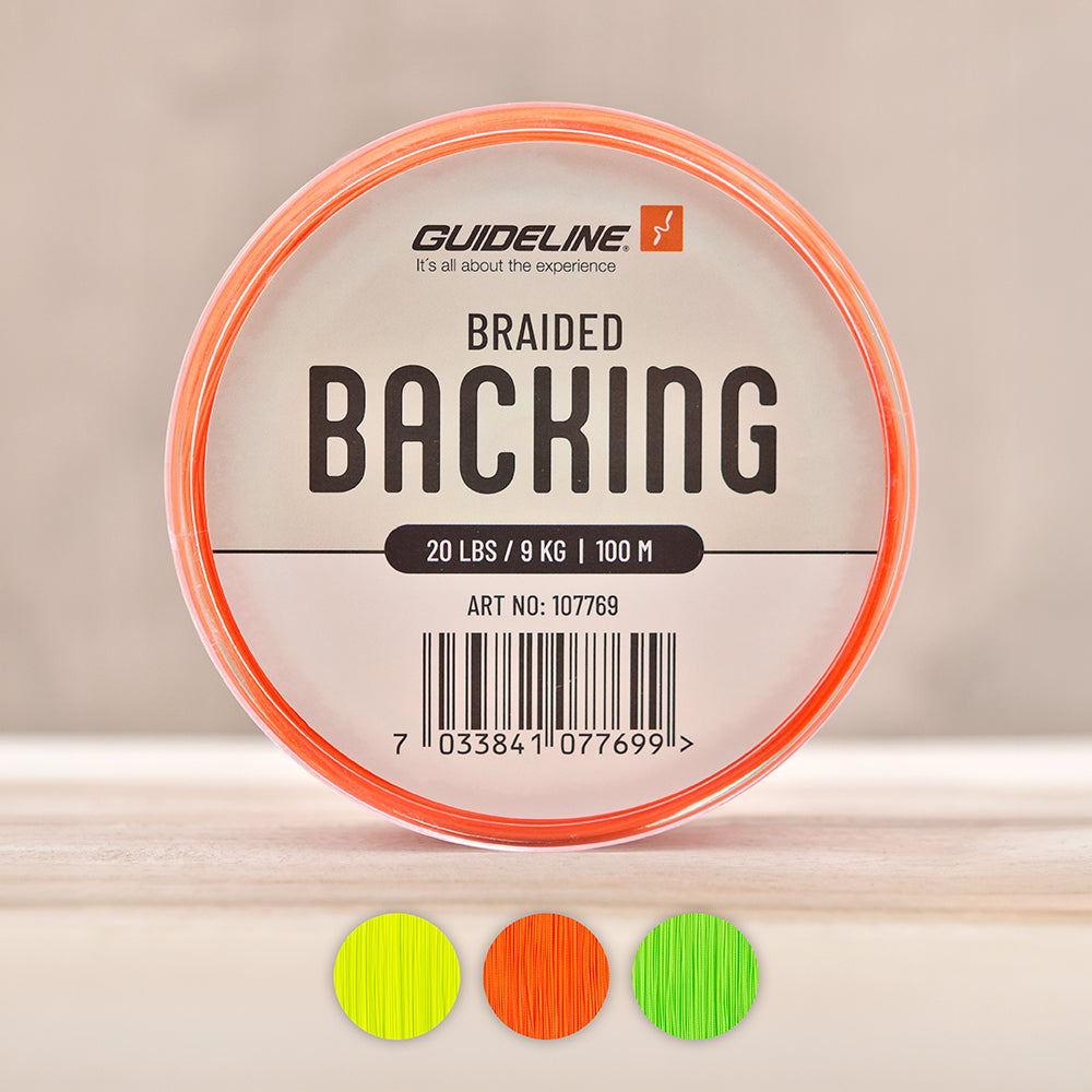Backing Fluo de Guideline pour moulinet Pêche à la Mouche 100m ou 50m