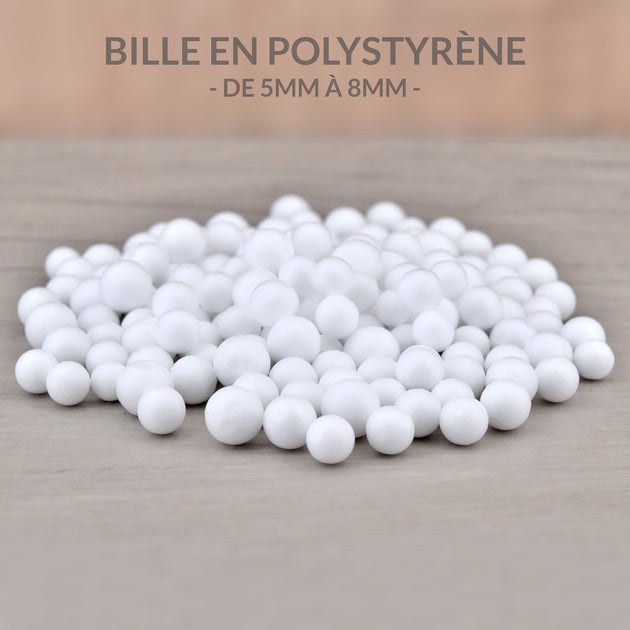 Polystyrene Balls Mixed Sizes 5-8 mm – Packet 0,5 g