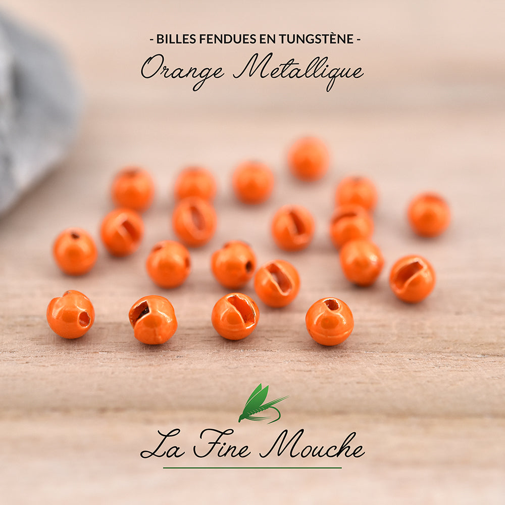 Palline in Tungsteno Slotted - Arancione Metallico - 20pcs