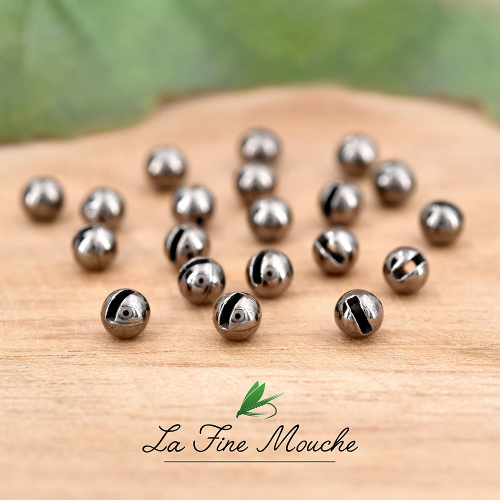Billes Fendues en Tungstène - Noir Nickel - 20pcs