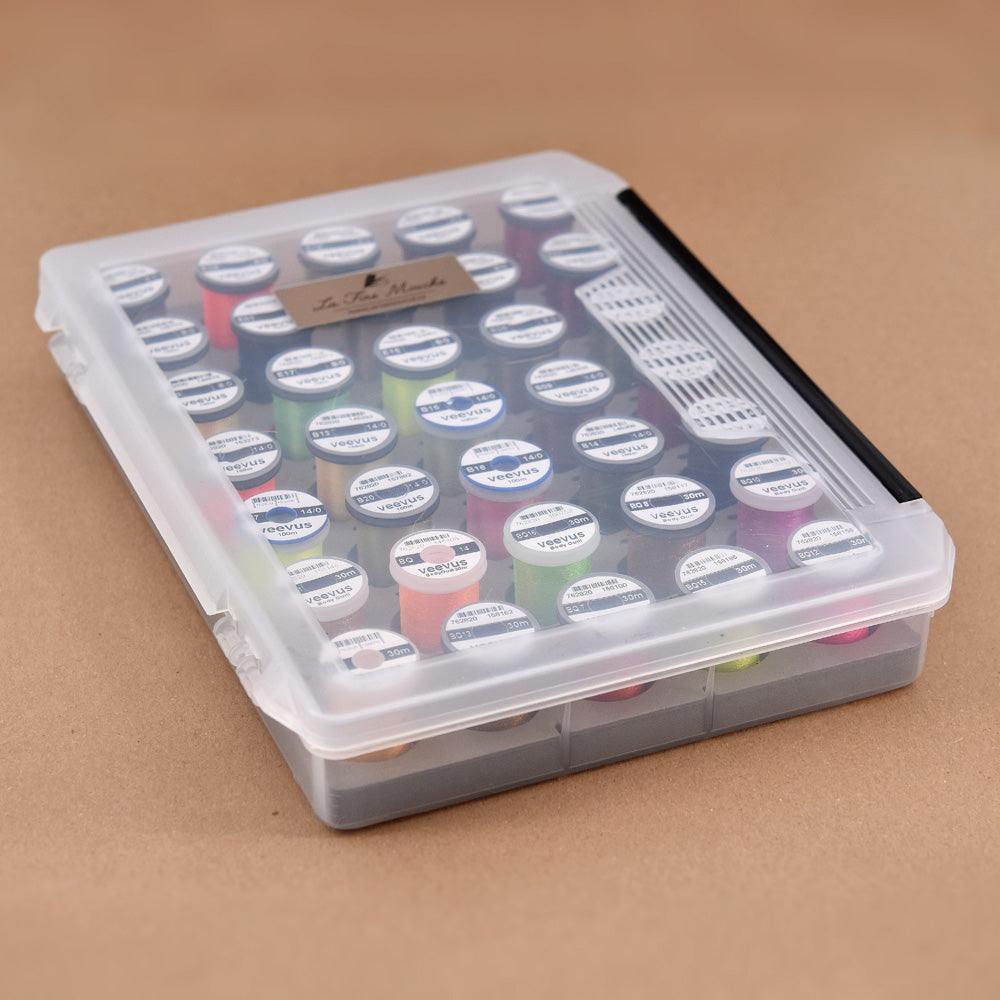 Storage Box for Fly Tying Thread Spools – 35 Slots