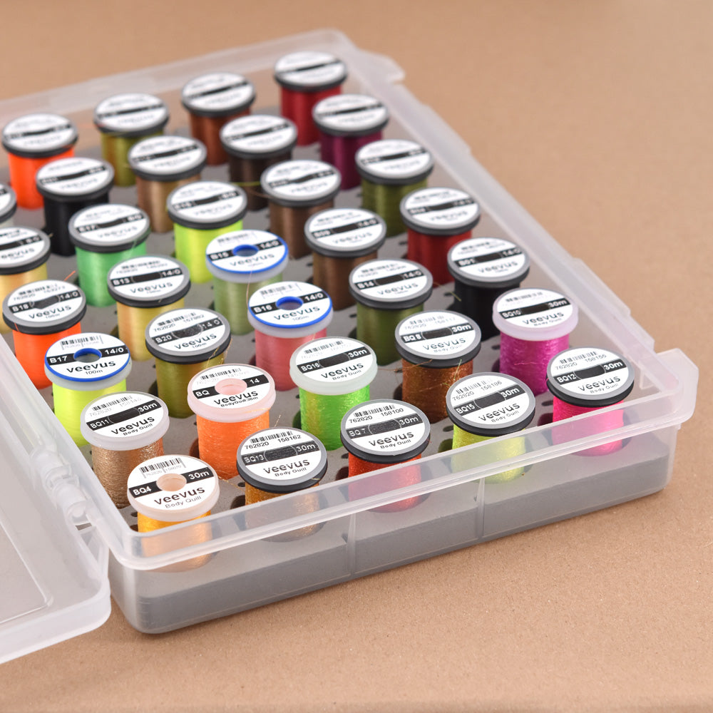 Storage Box for Fly Tying Thread Spools – 35 Slots