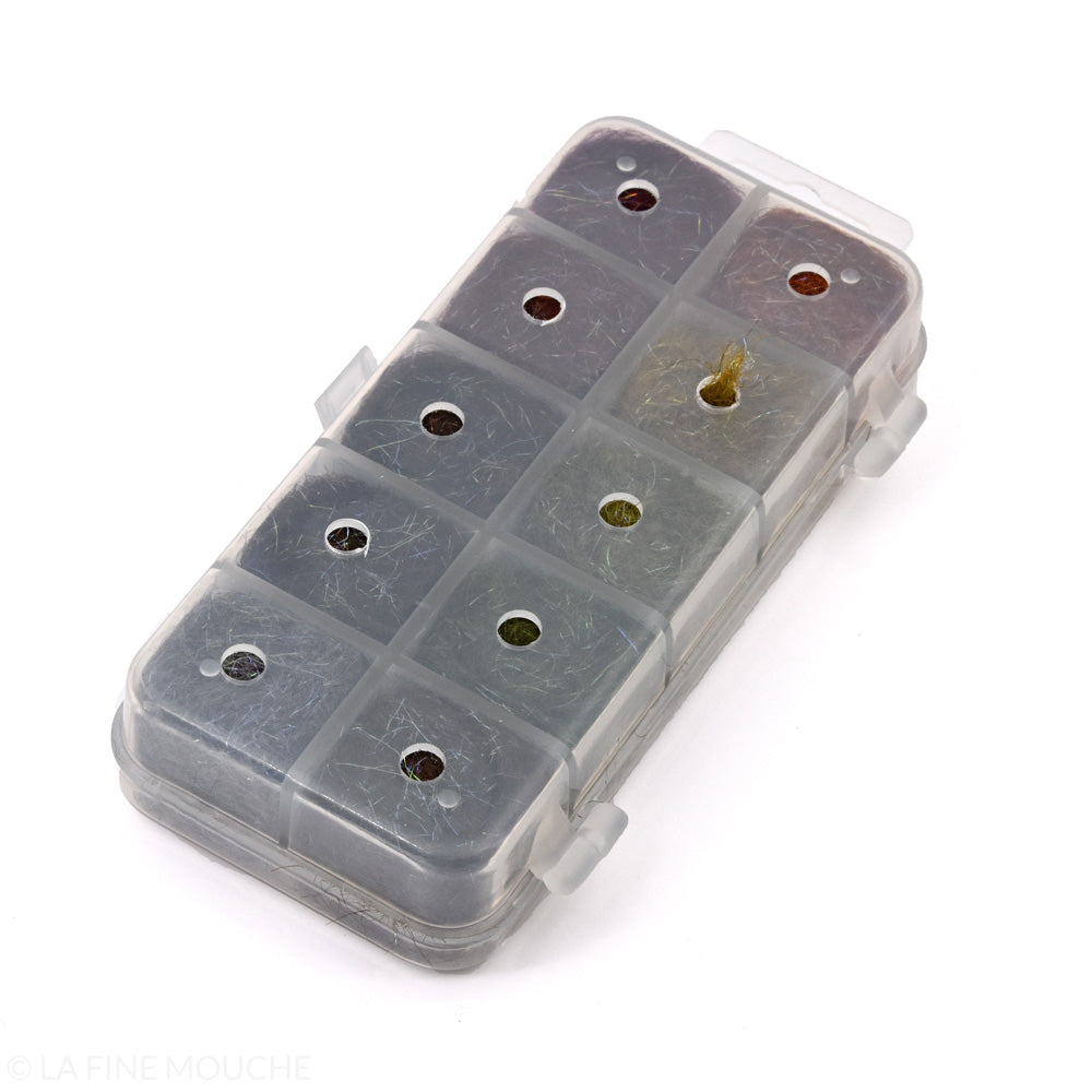 Boîte distributrice de Dubbing "Pro Nymphe Plus" - 10 Couleurs Sombres