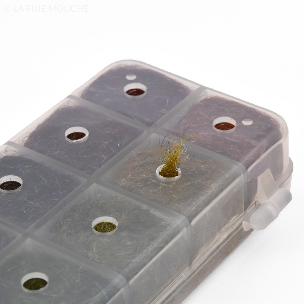 Boîte distributrice de Dubbing "Pro Nymphe Plus" - 10 Couleurs Sombres