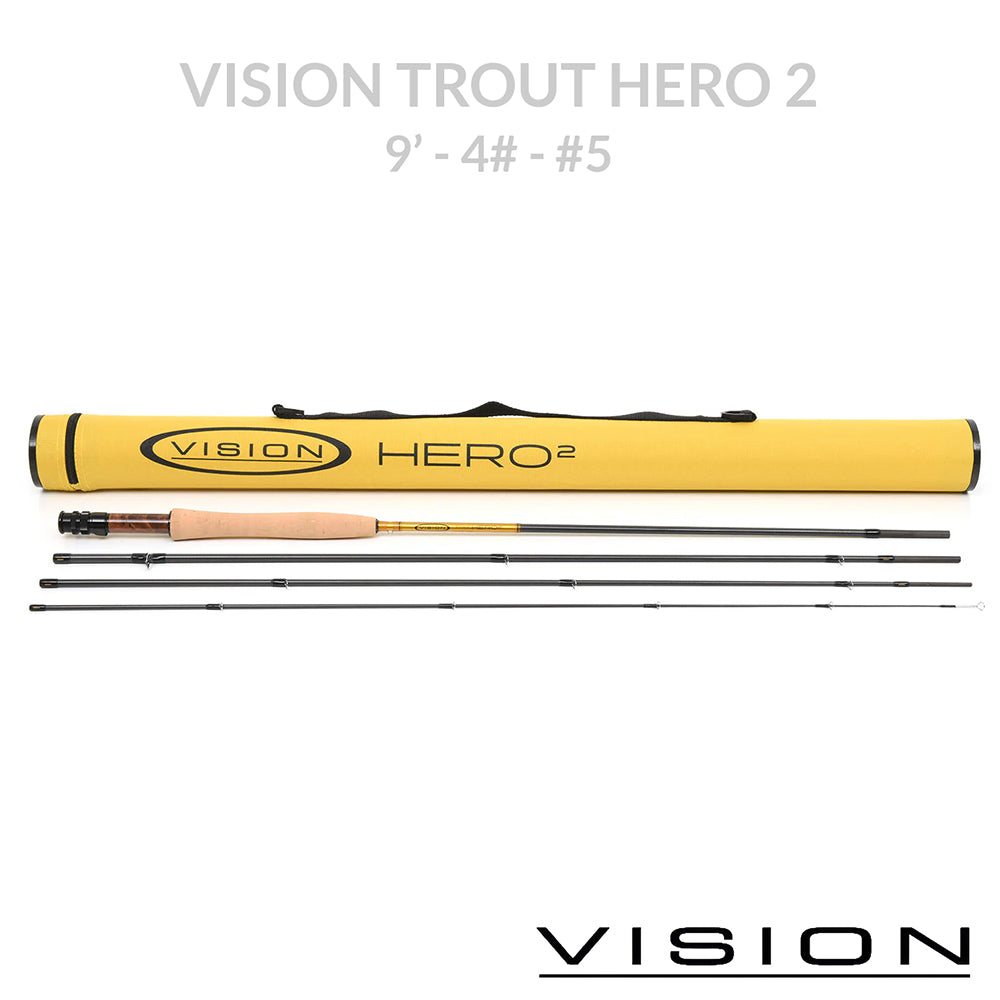 Canne à Mouche Vision Trout Hero 2 - 9 pieds soie de 4 ou 5
