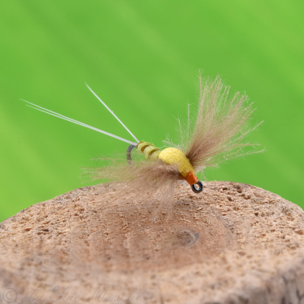 Dry Fly – CDC Mauros BW Dun – Yellow Olive Body