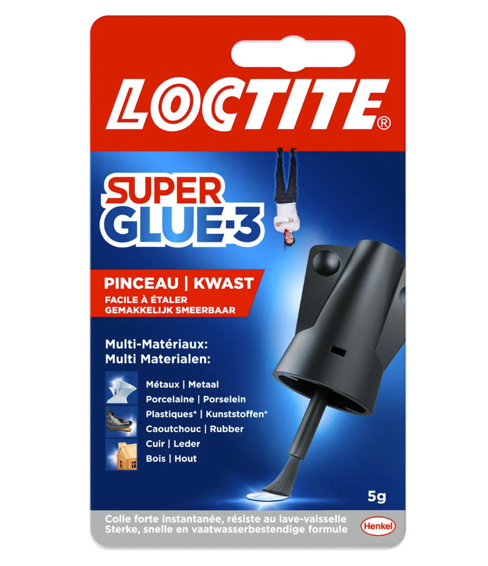 Colle Cyanolite Super Glue 3 LOCTITE avec pinceau applicateur - 5g