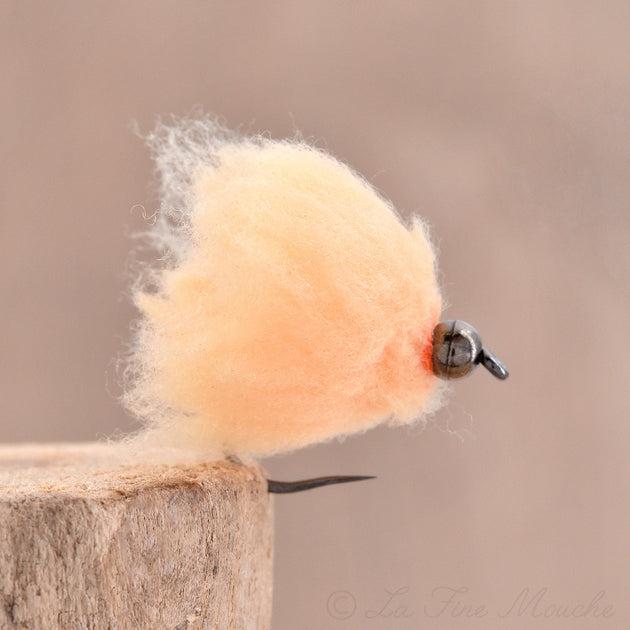 Orange Eggstasy Fly “Candy Floss” on Hanák H270BL Hook