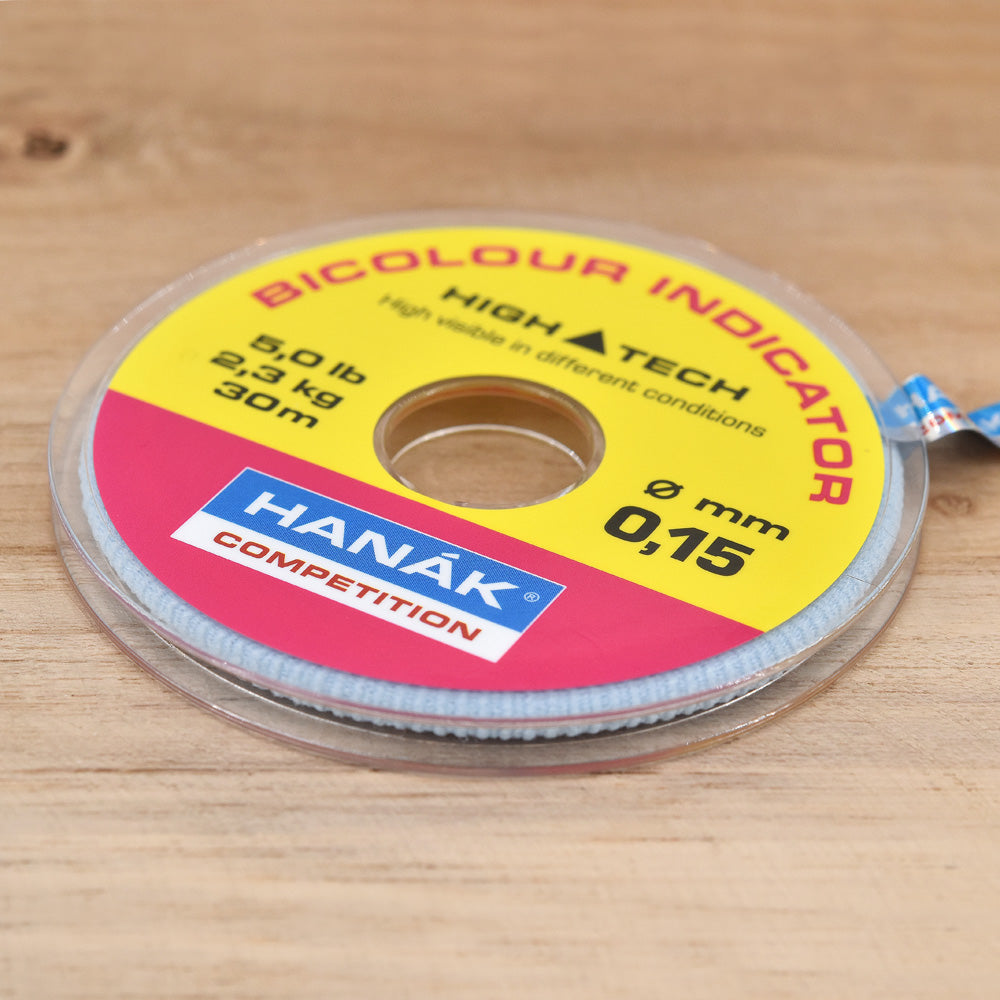 Hanak BI-COLOUR INDICATOR Monofilament - Fluo Yellow / Fluo Pink - 30 meters